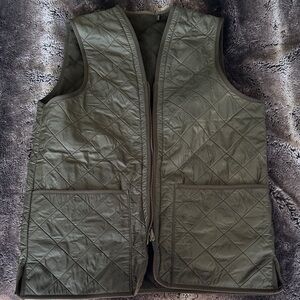 Barbour Olive Quilted Vest
